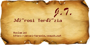 Járosi Terézia névjegykártya